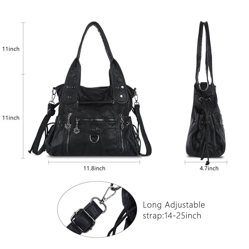 Angel Kiss Fashion Shoulder Bag for Women Roomy Tote with Crossbody Strap