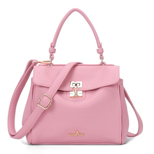 Angel Kiss Women's Small Top Handle Soft Vegan Leather Tote Shoulder Bag for Everyday Use
| Angel Kiss Women's Soft Veg