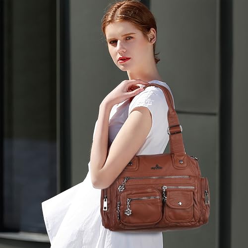 Angel Kiss Women Large Multi Pocket Hobo Handbag
Angel Kiss Soft Leather Shoulder Tote Satchel Bag for Women
Angel Kiss