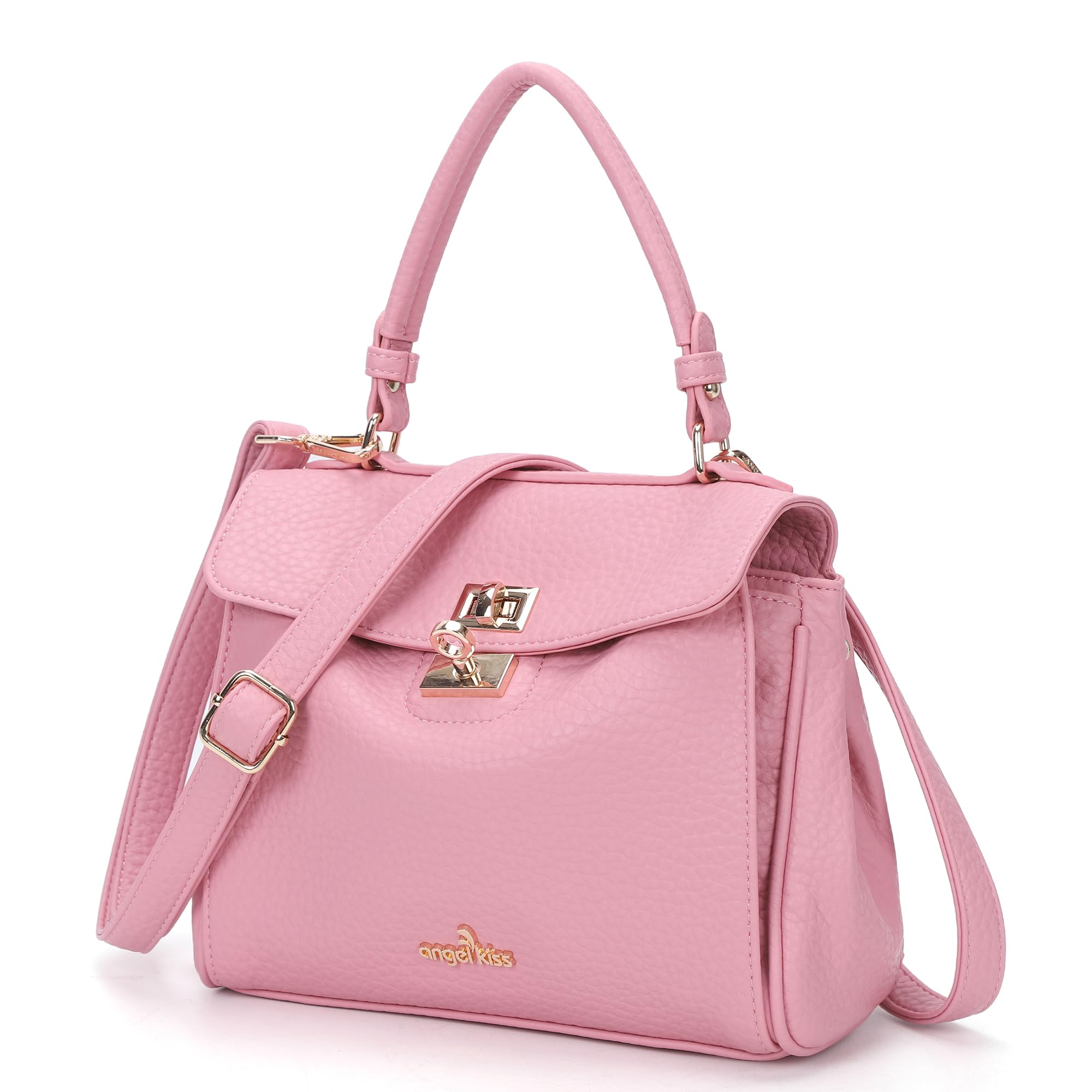 Angel Kiss Women's Small Top Handle Soft Vegan Leather Tote Shoulder Bag for Everyday Use
| Angel Kiss Women's Soft Veg