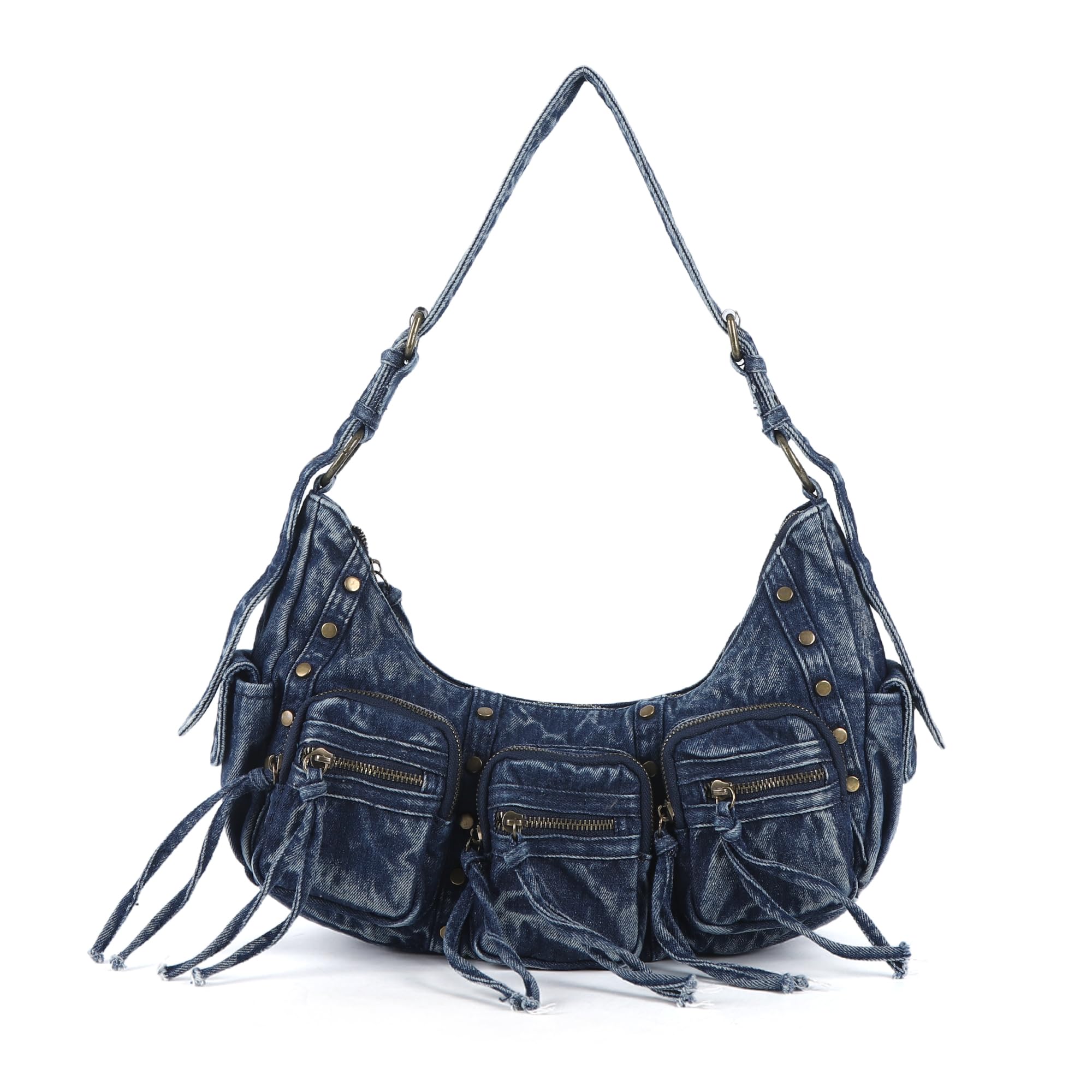 Angel Kiss Y2K Shoulder Bag for Women with Multi Pockets and Studded Design
Angel Kiss Designer Hobo Bag for Women with