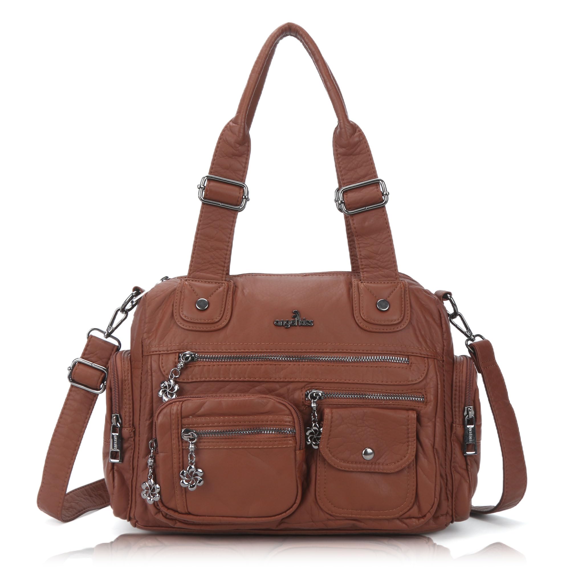 Angel Kiss Women Large Multi Pocket Hobo Handbag
Angel Kiss Soft Leather Shoulder Tote Satchel Bag for Women
Angel Kiss