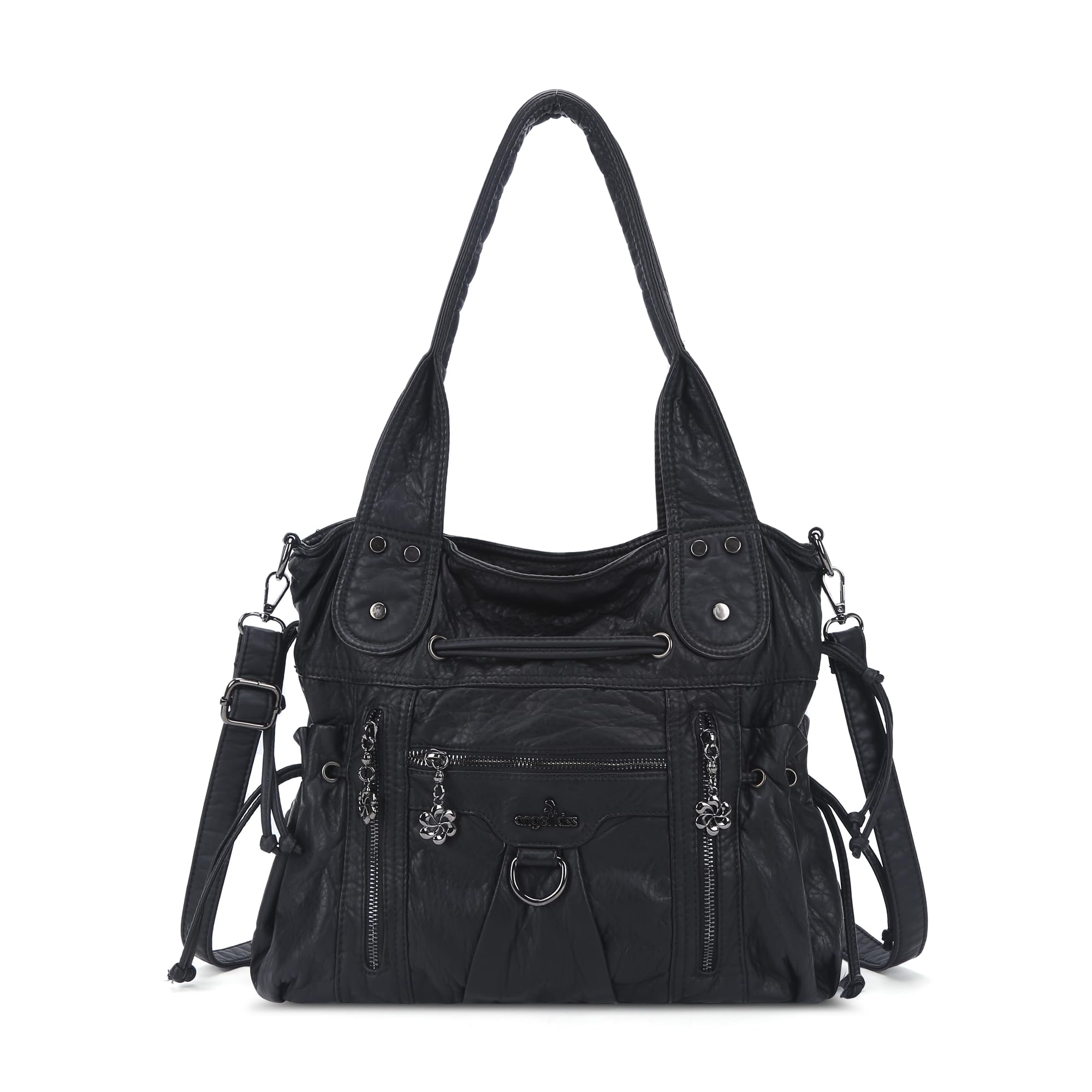 Angel Kiss Fashion Shoulder Bag for Women Roomy Tote with Crossbody Strap