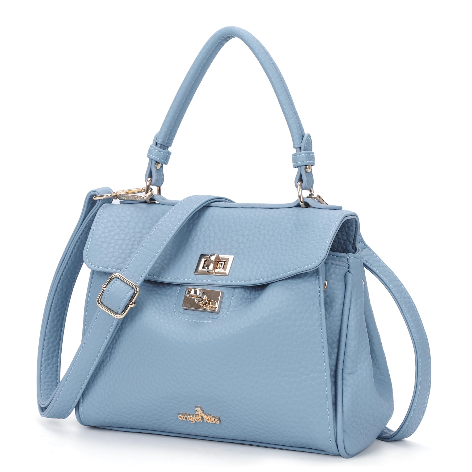 Angel Kiss Small Top Handle Satchel Purses for Women Soft Vegan Leather Tote Shoulder Bag  
Angel Kiss Top Handle Satche
